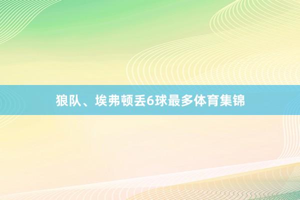 狼队、埃弗顿丢6球最多体育集锦