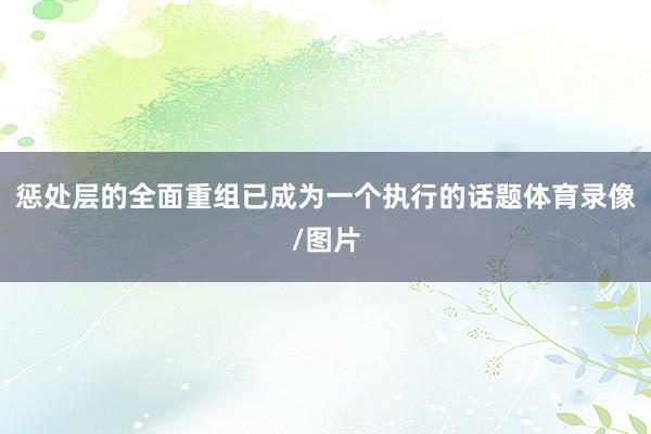 惩处层的全面重组已成为一个执行的话题体育录像/图片