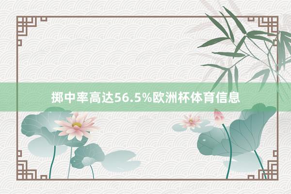 掷中率高达56.5%欧洲杯体育信息